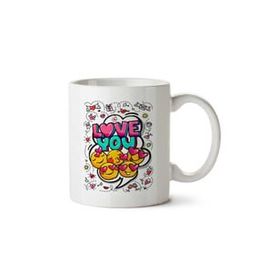 Art Hediye Love You Seni Seviyorum İki Tarafı Baskılı Kupa Bardak