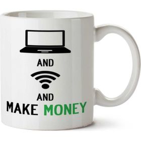 Art Hediye Make Money İki Tarafı Baskılı Kupa Bardak