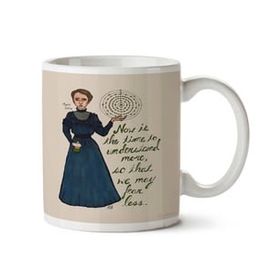 Art Hediye Marie Curie İki Tarafı Baskılı Kupa Bardak