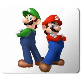 Art Hediye Mario Bros Luigi Superstar Baskılı 23x19 cm Mouse Pad