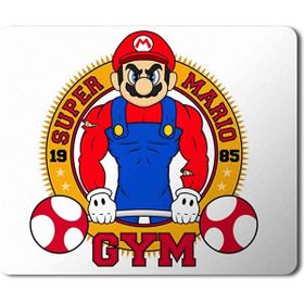 Art Hediye Mario Gym Baskılı 23x19 cm Mouse Pad