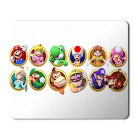 Art Hediye Mario Party Star Rush Karakterler Baskılı 23x19 cm Mouse Pad