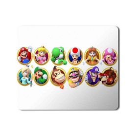 Art Hediye Mario Party Star Rush Karakterler Baskılı 23x19 cm Mouse Pad