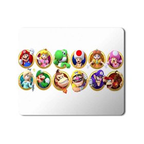 Art Hediye Mario Party Star Rush Karakterler Baskılı 23x19 cm Mouse Pad