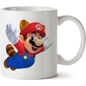 Art Hediye Mario Uçuş İki Tarafı Baskılı Kupa Bardak