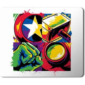 Art Hediye Marvel Avengers Simgeler Baskılı 23x19 cm Mouse Pad
