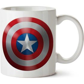 Art Hediye Marvel Captain America Kalkan İki Tarafı Baskılı Kupa Bardak