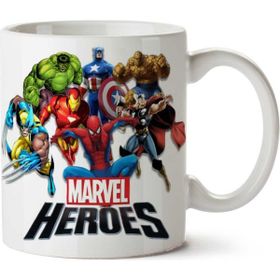Art Hediye Marvel Heroes Deadpool Black Panther İki Tarafı Baskılı Kupa Bardak