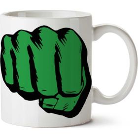 Art Hediye Marvel Hulk Yumruk İki Tarafı Baskılı Kupa Bardak