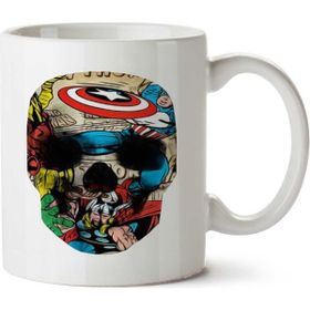 Art Hediye Marvel Kuru Kafa İki Tarafı Baskılı Kupa Bardak