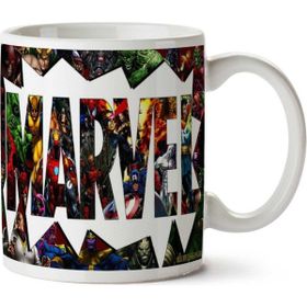 Art Hediye Marvel Logo Çizgi Film İki Tarafı Baskılı Kupa Bardak