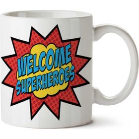 Art Hediye Marvel Superhero Welcome Superheros İki Tarafı Baskılı Kupa Bardak