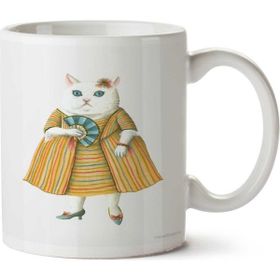Art Hediye Matmazel Kedi İki Tarafı Baskılı Kupa Bardak