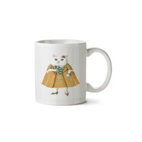 Art Hediye Matmazel Kedi İki Tarafı Baskılı Kupa Bardak