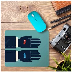 Art Hediye Matrix Hapı Seç Hangisi Baskılı 23x19 cm Mouse Pad