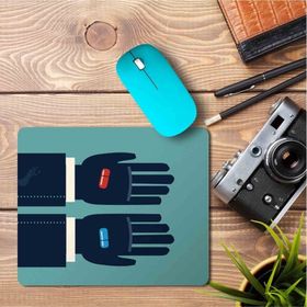 Art Hediye Matrix Hapı Seç Hangisi Baskılı 23x19 cm Mouse Pad