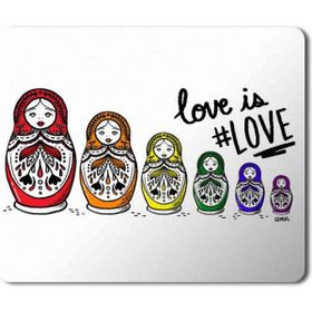 Art Hediye Matruşka Love is Love Seni Seviyorum Baskılı 23x19 cm Mouse Pad