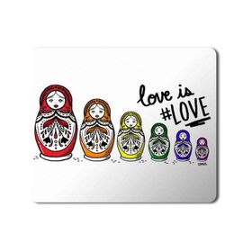 Art Hediye Matruşka Love is Love Seni Seviyorum Baskılı 23x19 cm Mouse Pad