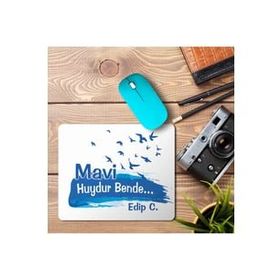 Art Hediye Mavi Huydur Bende Edip Cansever Baskılı 23x19 cm Mouse Pad