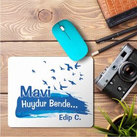 Art Hediye Mavi Huydur Bende Edip Cansever Baskılı 23x19 cm Mouse Pad