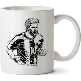 Art Hediye Messi Barcelona Siyah İki Tarafı Baskılı Kupa Bardak