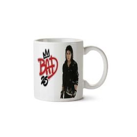 Art Hediye Michael Jackson Bad 2 İki Tarafı Baskılı Kupa Bardak