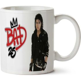 Art Hediye Michael Jackson Bad 2 İki Tarafı Baskılı Kupa Bardak