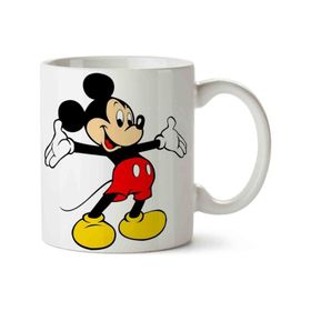 Art Hediye Mickey Mouse Animal İki Tarafı Baskılı Kupa Bardak