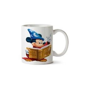 Art Hediye Mickey Mouse Kitap Okuyor İki Tarafı Baskılı Kupa Bardak