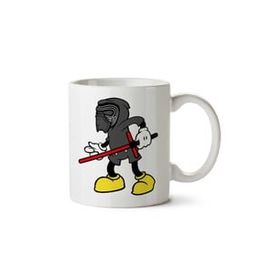 Art Hediye Mickey Mouse Kylon Ren Disney Star Wars İki Tarafı Baskılı Kupa Bardak