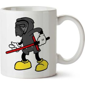 Art Hediye Mickey Mouse Kylon Ren Disney Star Wars İki Tarafı Baskılı Kupa Bardak