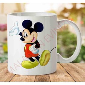 Art Hediye Mickey-Mouse-Png Iki Tarafı Baskılı Kupa Bardak