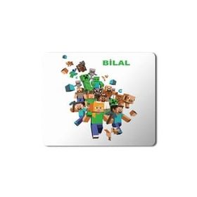 Art Hediye Minecraft Kişiye Özel İstediğiniz İsim Yazılır Baskılı 23x19 cm Mouse Pad