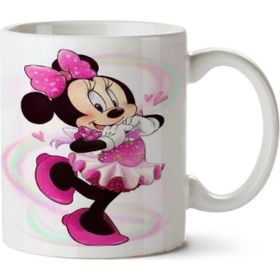 Art Hediye Minnie Mouse Güzel İki Tarafı Baskılı Kupa Bardak
