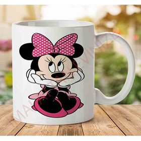 Art Hediye Minnie-Mouse-Png-Image Iki Tarafı Baskılı Kupa Bardak
