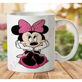 Art Hediye Minnie-Mouse-Png-Image Iki Tarafı Baskılı Kupa Bardak