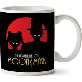 Art Hediye Moon And Mask Sailor Moon Batman And Robin İki Tarafı Baskılı Kupa Bardak