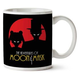 Art Hediye Moon And Mask Sailor Moon Batman And Robin İki Tarafı Baskılı Kupa Bardak