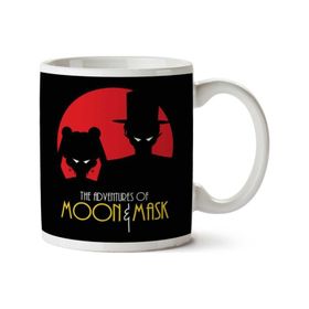Art Hediye Moon And Mask Sailor Moon Batman And Robin İki Tarafı Baskılı Kupa Bardak