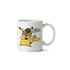 Art Hediye More Coffee Please Pikachu Cafe Kahve İki Tarafı Baskılı Kupa Bardak