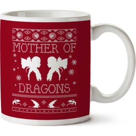 Art Hediye Mother Of Dragons Daenerys Targaryen Christmas Knit Pattern Iki Tarafı Baskılı Kupa Bardak