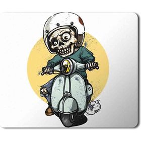 Art Hediye Motorsiklet Motorcu İskelet Baskılı 23x19 cm Mouse Pad