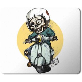 Art Hediye Motorsiklet Motorcu İskelet Baskılı 23x19 cm Mouse Pad