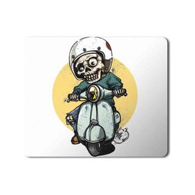 Art Hediye Motorsiklet Motorcu İskelet Baskılı 23x19 cm Mouse Pad