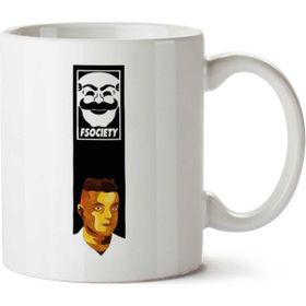 Art Hediye Mr Robot Fsociety Elliot İki Tarafı Baskılı Kupa Bardak