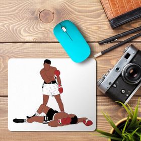 Art Hediye Muhammad Ali Iconic Pose + Baskılı 23x19 cm Mouse Pad