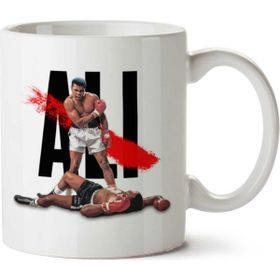 Art Hediye Muhammed Ali Boks 2 İki Tarafı Baskılı Kupa Bardak