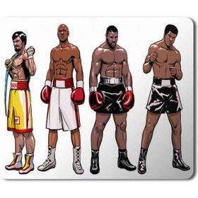 Art Hediye Muhammed Ali Boksörler Baskılı 23x19 cm Mouse Pad