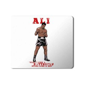 Art Hediye Muhammed Ali Float Like a Butterfly Sting Like a Bee Baskılı 23x19 cm Mouse Pad