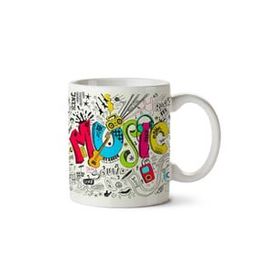 Art Hediye Music Love Müzik İki Tarafı Baskılı Kupa Bardak